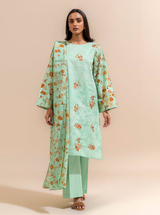 3 PIECE EMBROIDERED LAWN SUIT-SEA SHORE BT-MORBAGH SU_24   