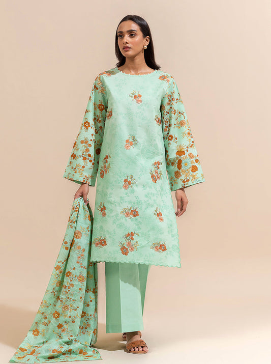 3 PIECE EMBROIDERED LAWN SUIT-SEA SHORE BT-MORBAGH SU_24   