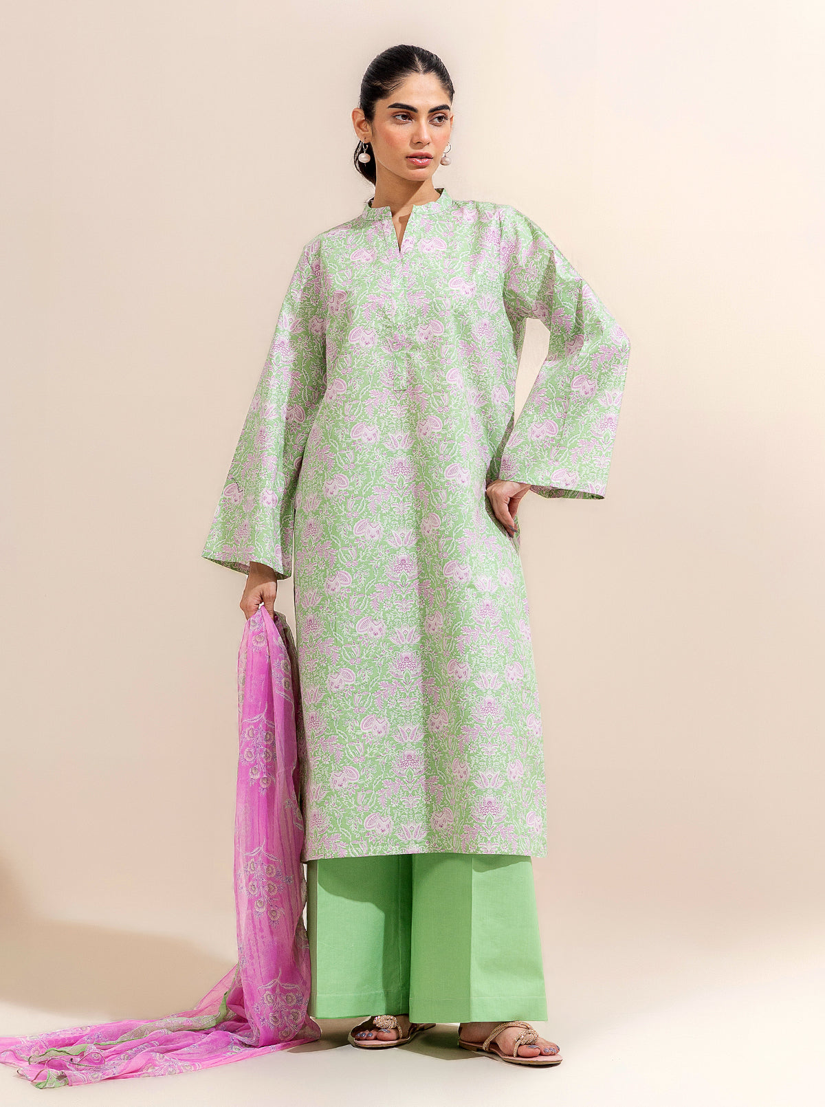 3 PIECE PRINTED LAWN-APPLE TOFFEE BT-MORBAGH SU_24   