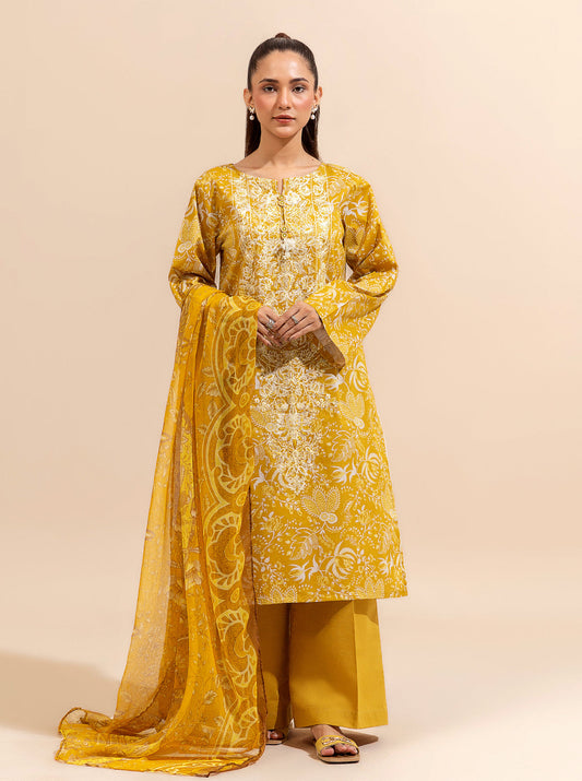 3 PIECE EMBROIDERED LAWN SUIT-SUNRISE CITY BT-MORBAGH SU_24   