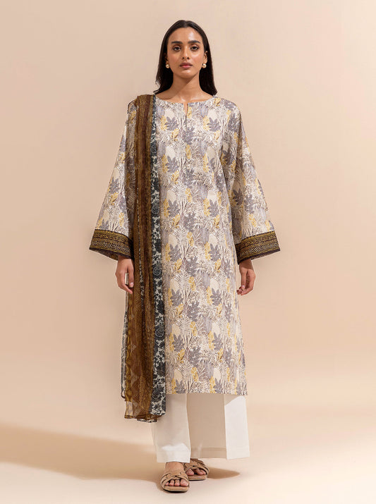 3 PIECE PRINTED LAWN SUIT-LEAFY PRAISE BT-MORBAGH SU_24   