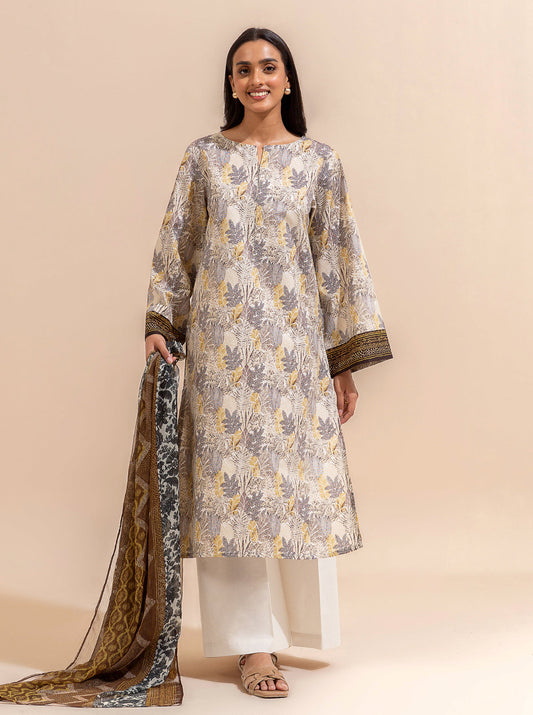 3 PIECE PRINTED LAWN SUIT-LEAFY PRAISE BT-MORBAGH SU_24   