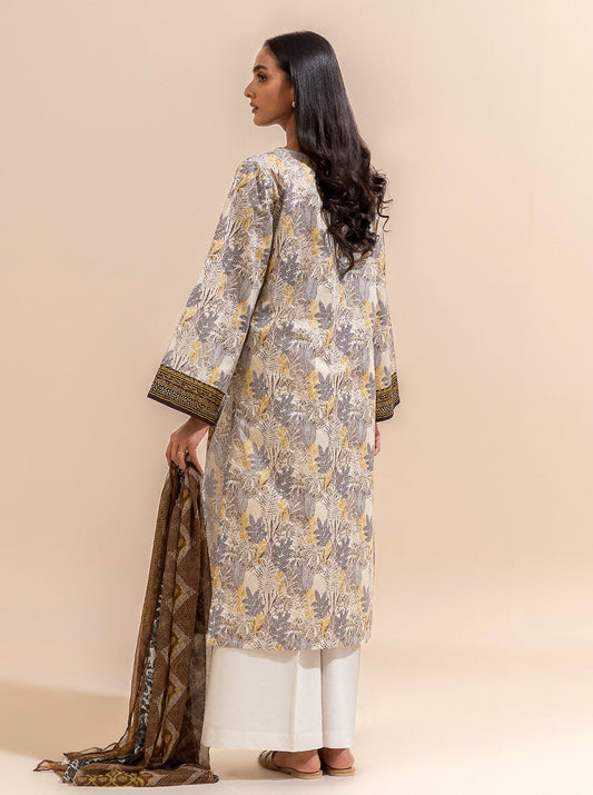 3 PIECE PRINTED LAWN SUIT-LEAFY PRAISE BT-MORBAGH SU_24   