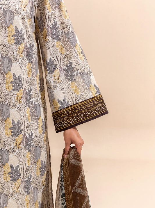 3 PIECE PRINTED LAWN SUIT-LEAFY PRAISE BT-MORBAGH SU_24   