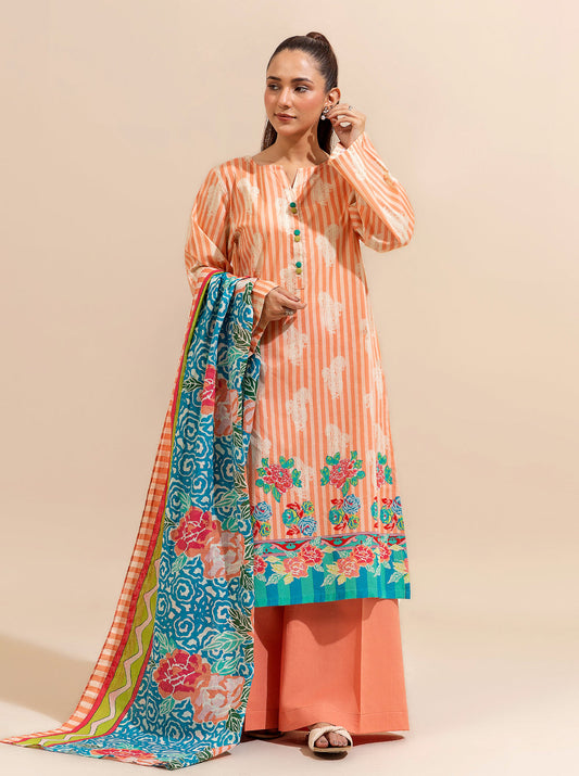 3 PIECE PRINTED LAWN SUIT-POP PARTY BT-MORBAGH SU_24   