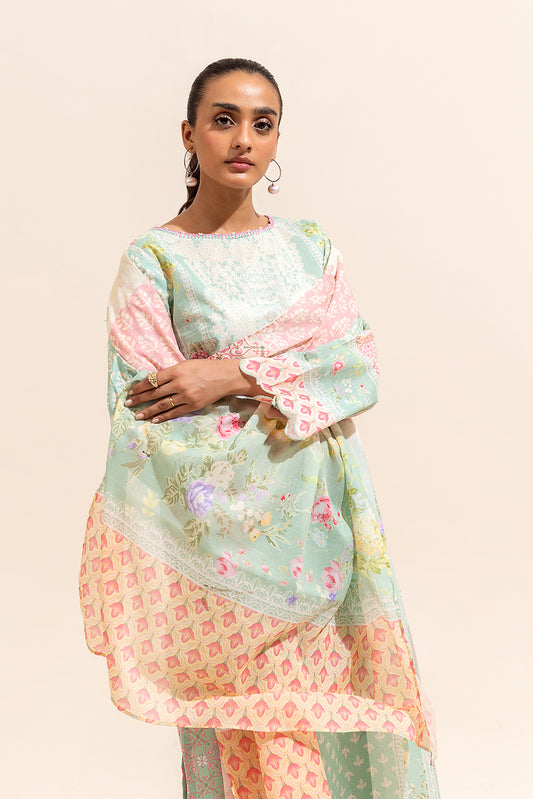 2 PIECE PRINTED LAWN SUIT-LAUREL LIGHT (UNSTITCHED)
