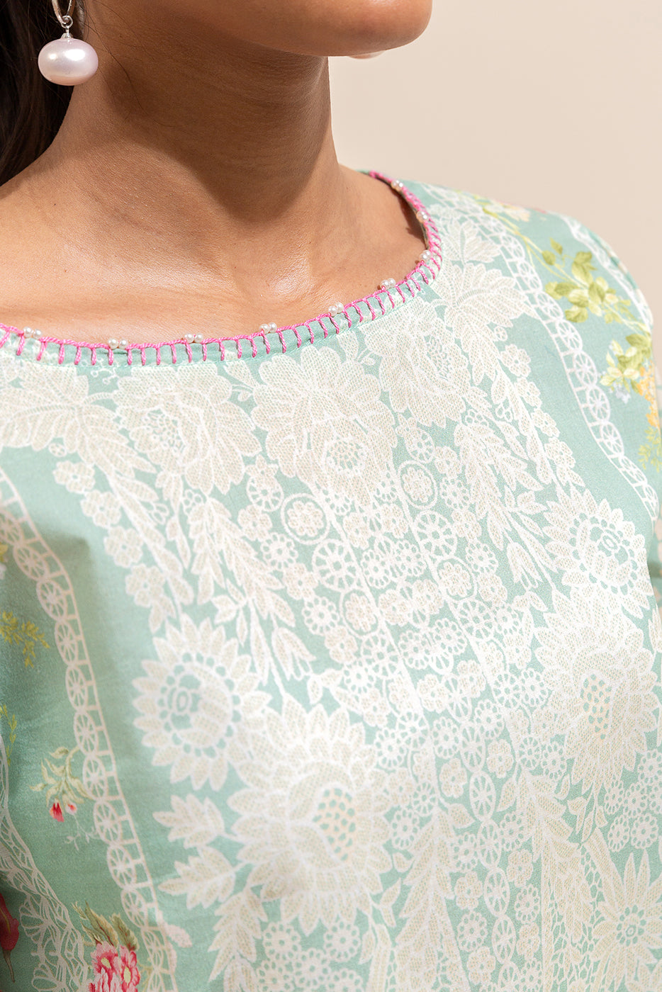 2 PIECE PRINTED LAWN SUIT-LAUREL LIGHT (UNSTITCHED)