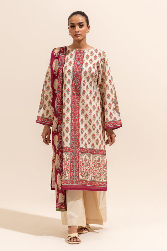 2 PIECE PRINTED LAWN SUIT-TIMELESS TRANCE (UNSTITCHED)
