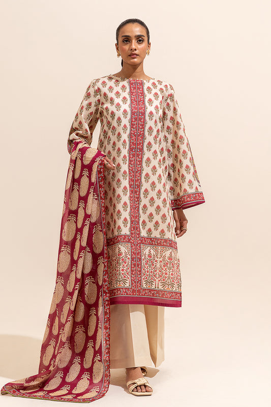 2 PIECE PRINTED LAWN SUIT-TIMELESS TRANCE (UNSTITCHED)