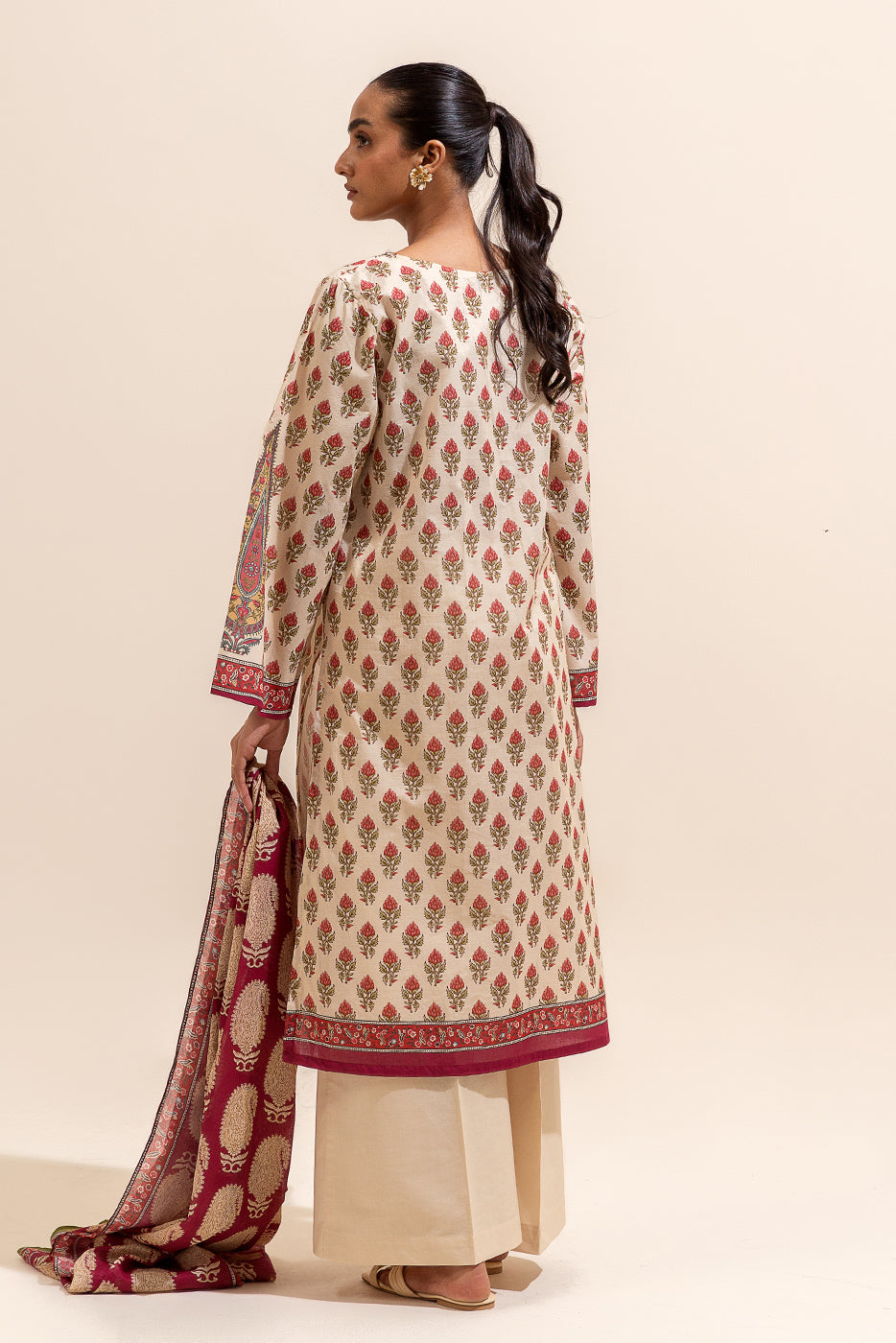 2 PIECE PRINTED LAWN SUIT-TIMELESS TRANCE (UNSTITCHED)