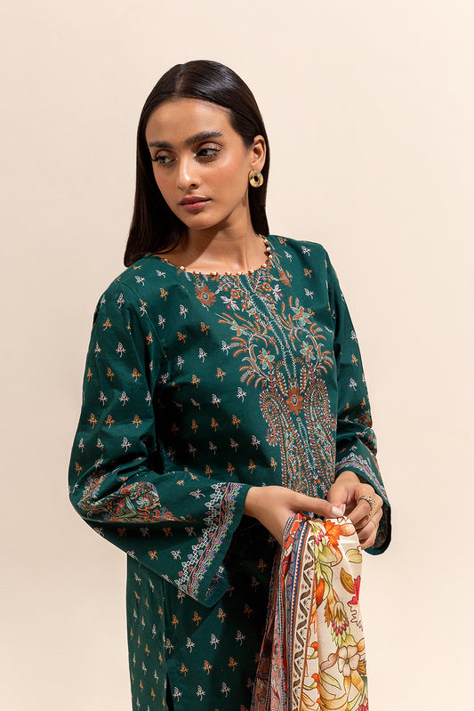 2 PIECE PRINTED LAWN SUIT-PAISLEY POISON (UNSTITCHED)
