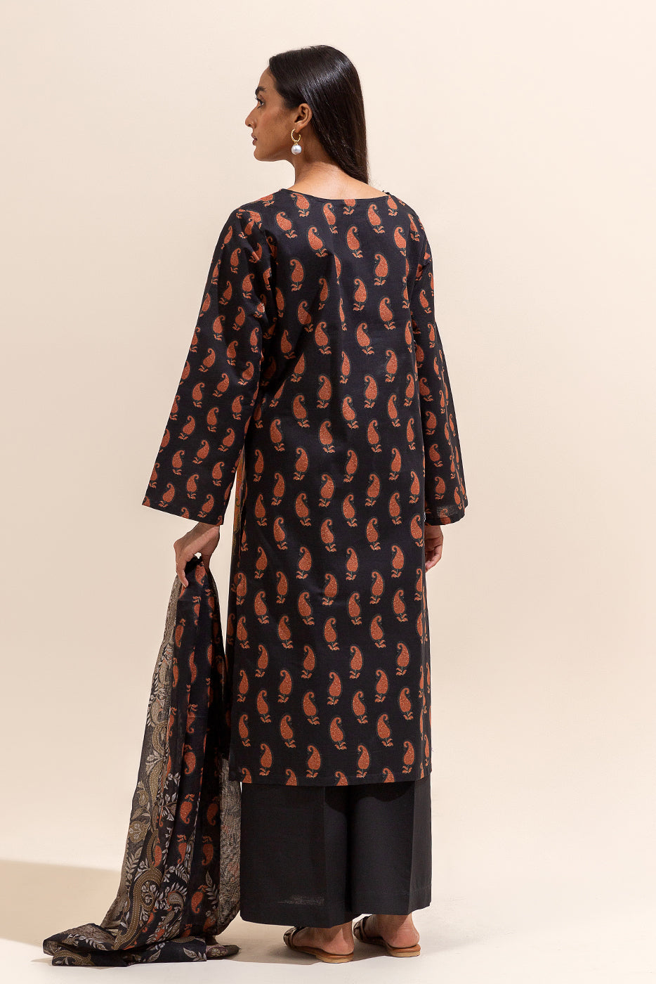 2 PIECE PRINTED LAWN SUIT-MYSTIQUE SUNSET (UNSTITCHED)