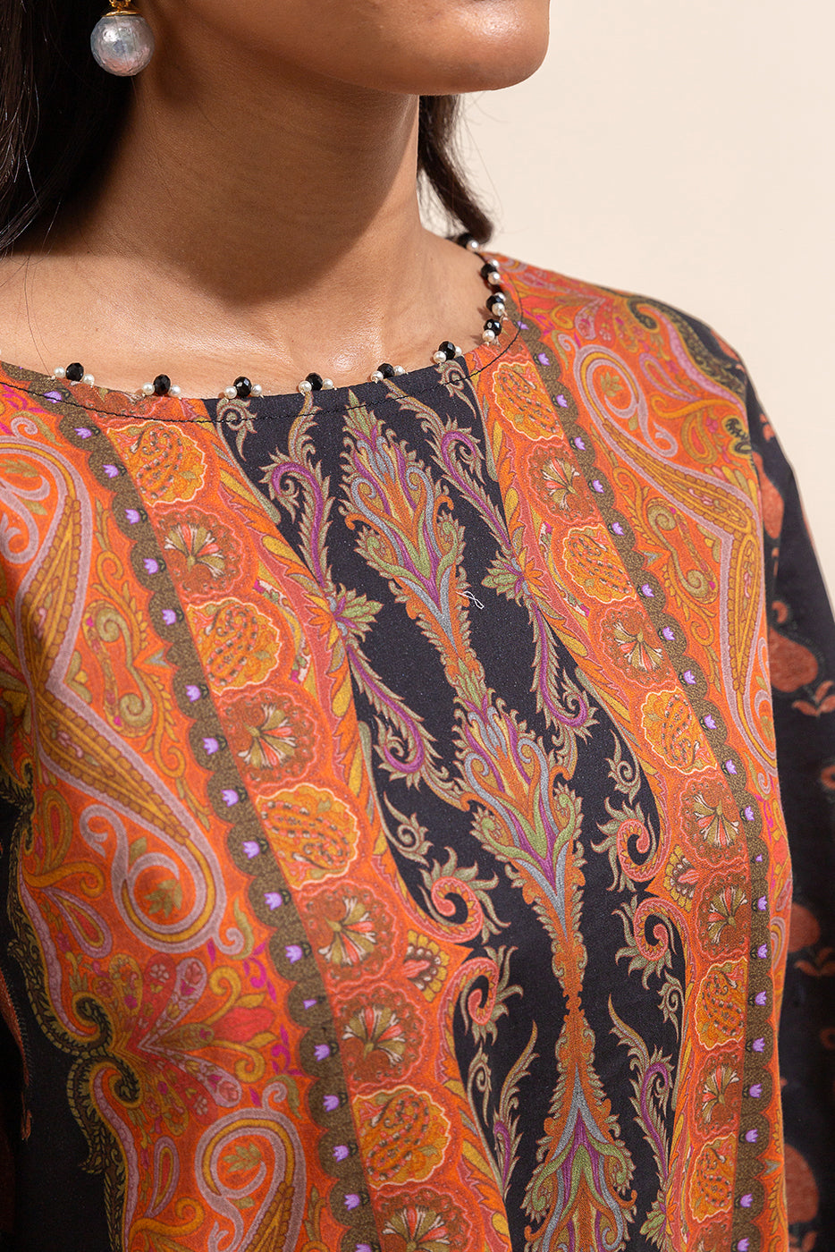 2 PIECE PRINTED LAWN SUIT-MYSTIQUE SUNSET (UNSTITCHED)