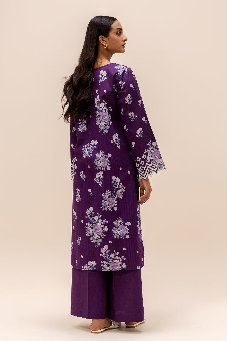 2 PIECE PRINTED LAWN SUIT-AMARANTH ANGLE (UNSTITCHED)