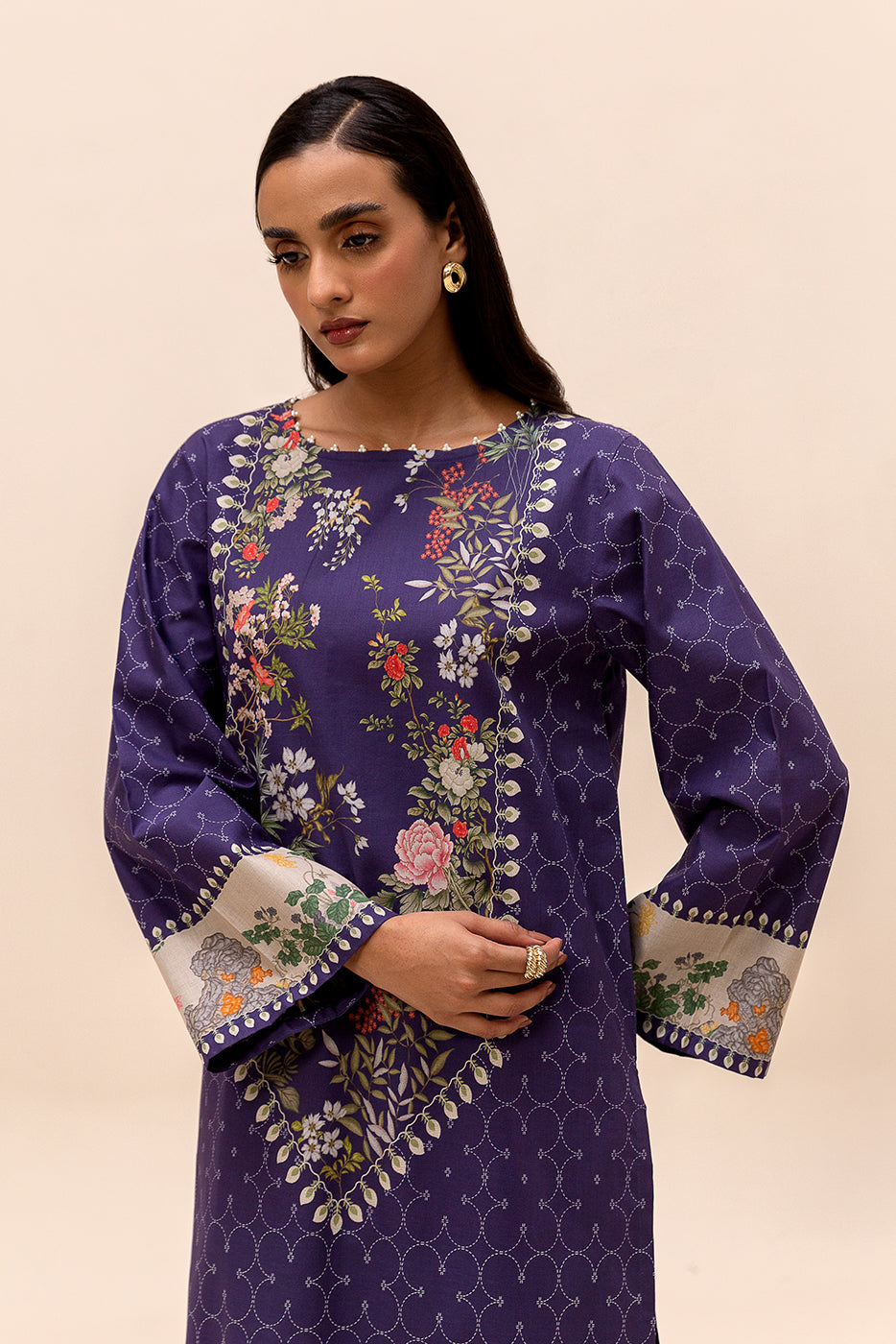 2 PIECE PRINTED LAWN SUIT-CLIFF BREEZE (UNSTITCHED)