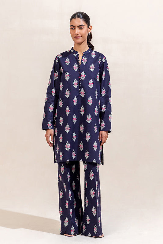 2 PIECE PRINTED LAWN SUIT-FLORA PITCH (UNSTITCHED)