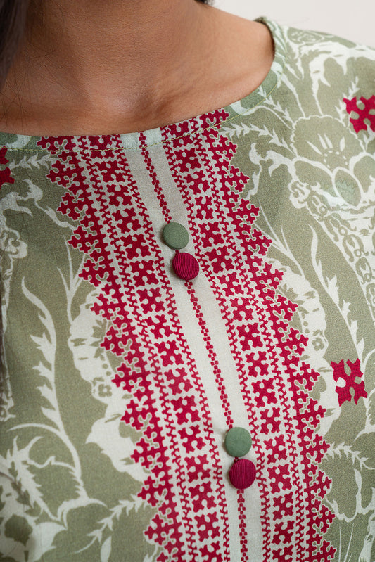 3 PIECE PRINTED LAWN SUIT-BAROQUE MEADOW (UNSTITCHED)