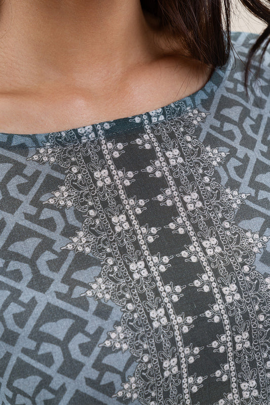 3 PIECE PRINTED LAWN SUIT-LAUREL BAY (UNSTITCHED)