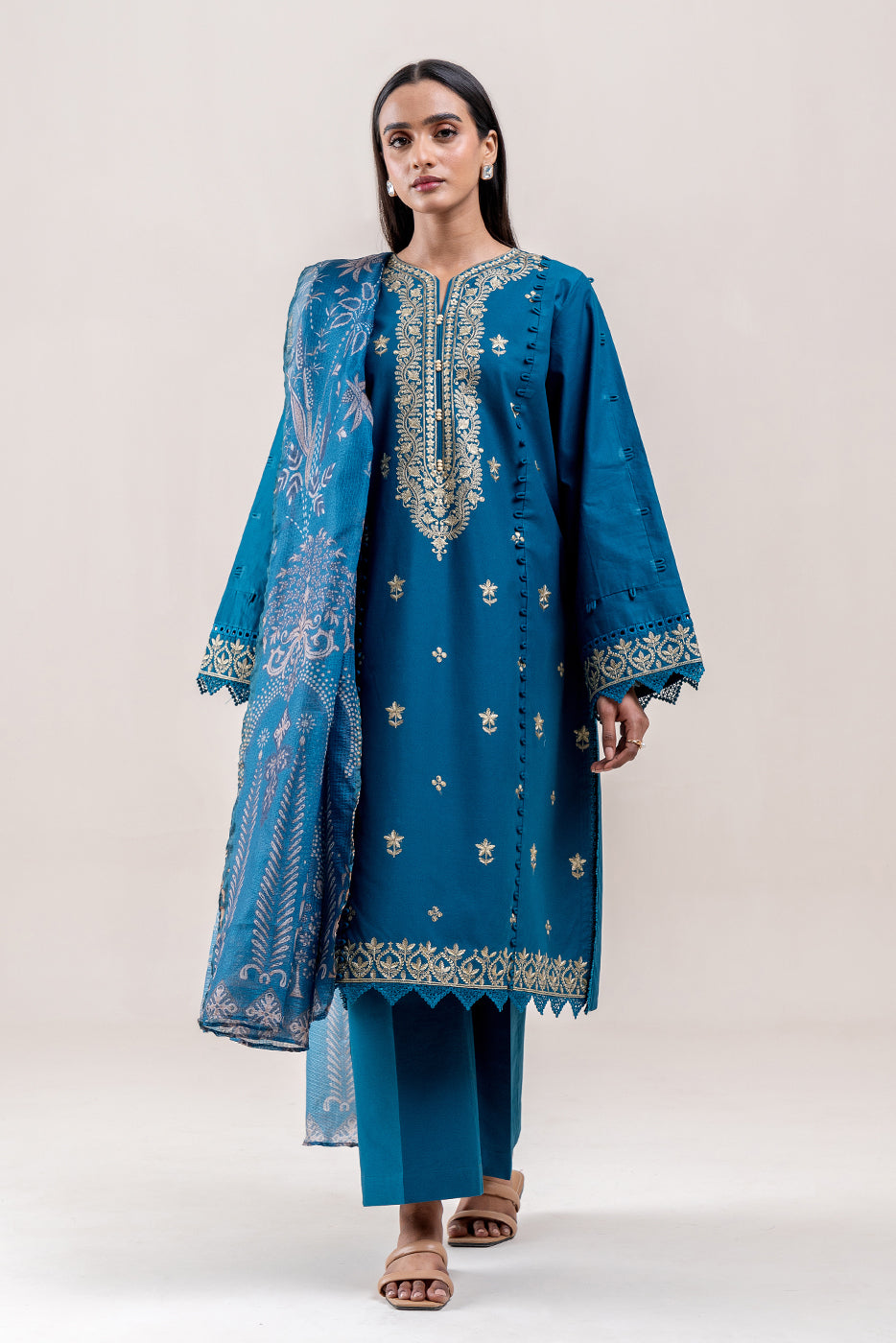 3 PIECE EMBROIDERED LAWN SUIT-YALE CHARM (UNSTITCHED)