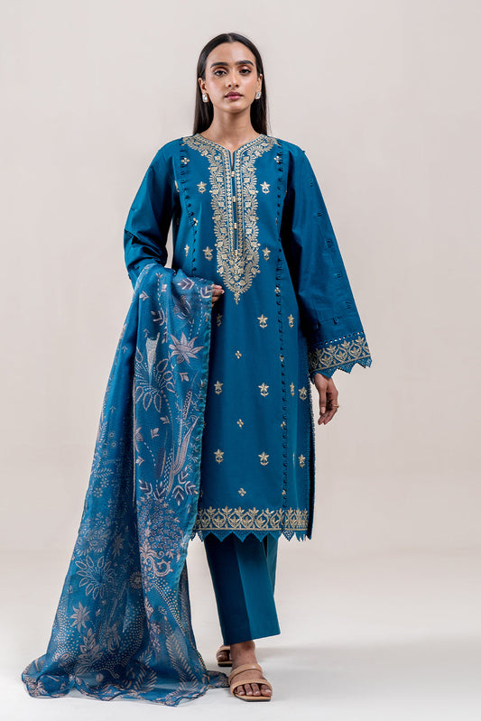 3 PIECE EMBROIDERED LAWN SUIT-YALE CHARM (UNSTITCHED)