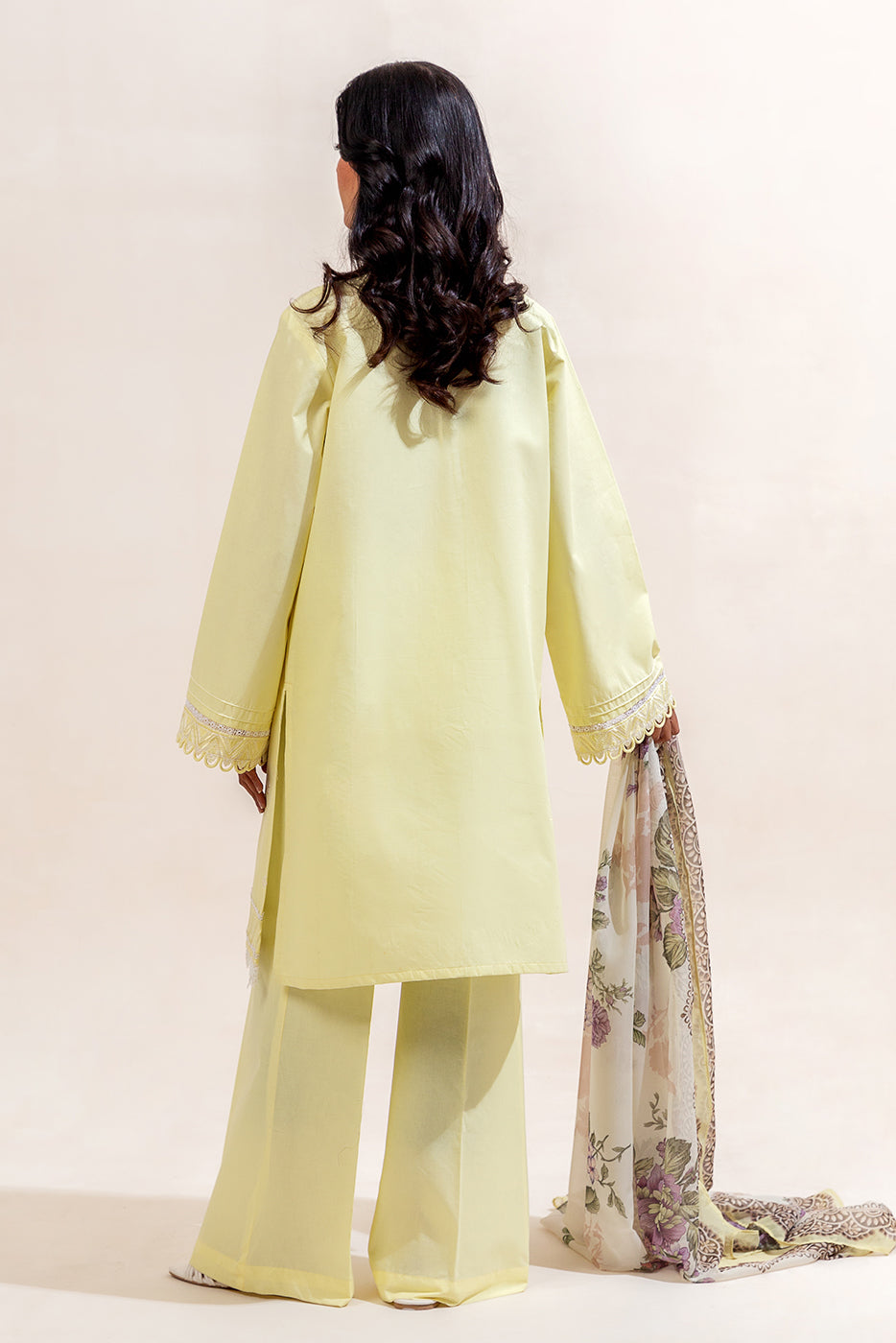 3 PIECE EMBROIDERED LAWN SUIT-LIME CHARM (UNSTITCHED)