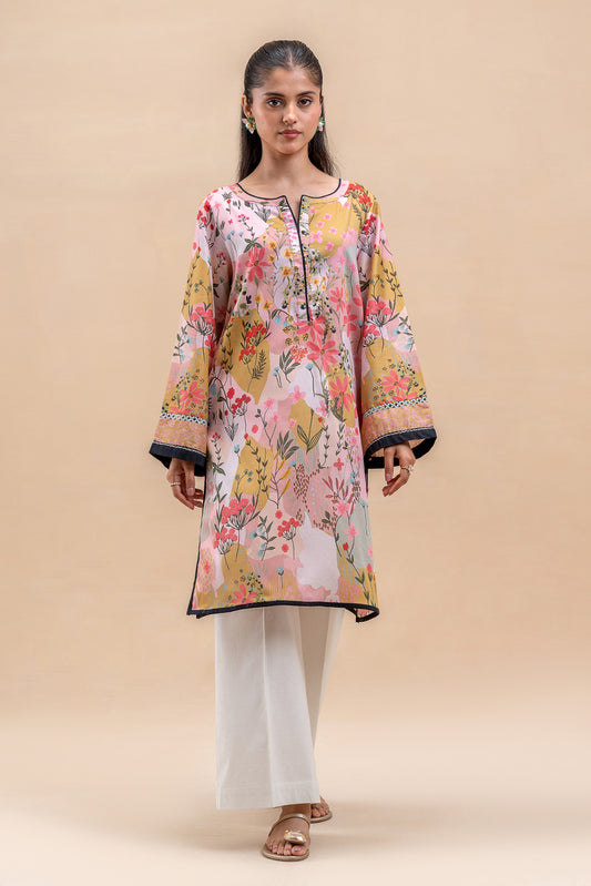 1 PIECE PRINTED LAWN SHIRT-FLORAL MOSAIC (UNSTITCHED)