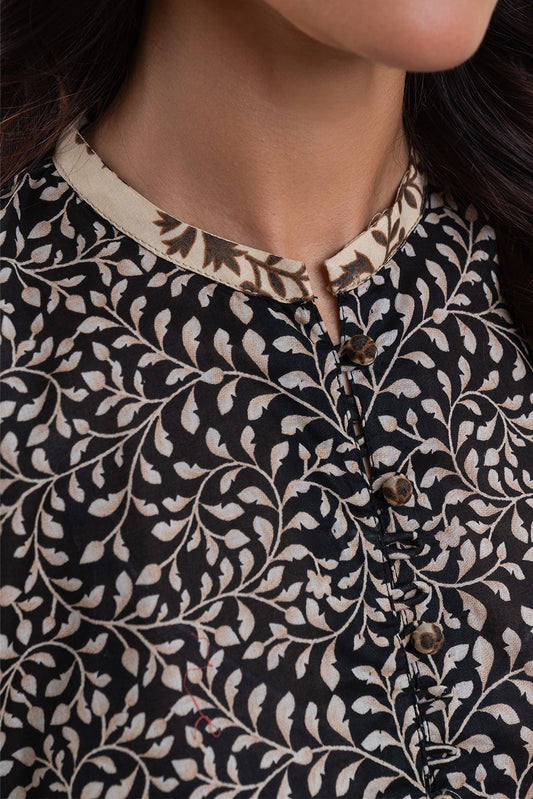 2 PIECE PRINTED LAWN SUIT-SABLE ZEST (UNSTITCHED)