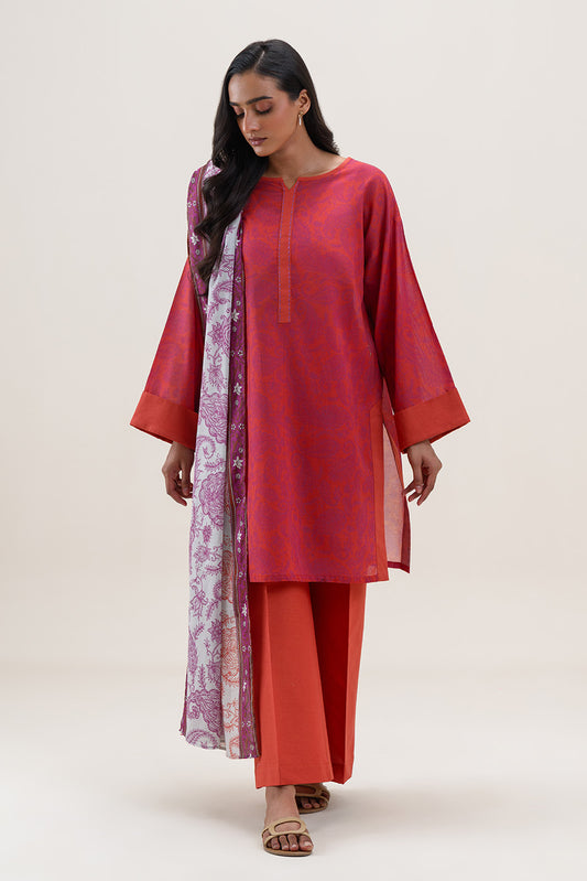 2 PIECE PRINTED LAWN SUIT-SUNSET AURA (UNSTITCHED)