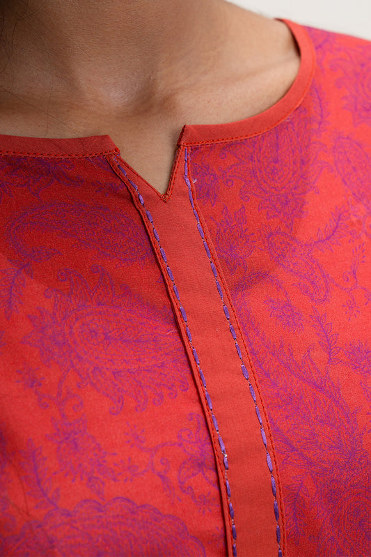 2 PIECE PRINTED LAWN SUIT-SUNSET AURA (UNSTITCHED)