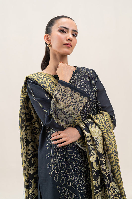 3 PIECE PRINTED LAWN SUIT-MIDNIGHTE HAZE (UNSTITCHED)
