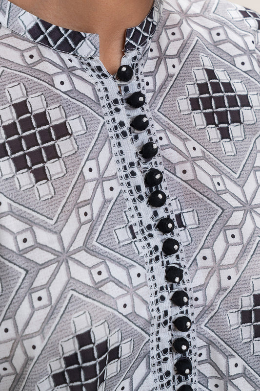 3 PIECE PRINTED LAWN SUIT-OBSIDIAN STITCH (UNSTITCHED)