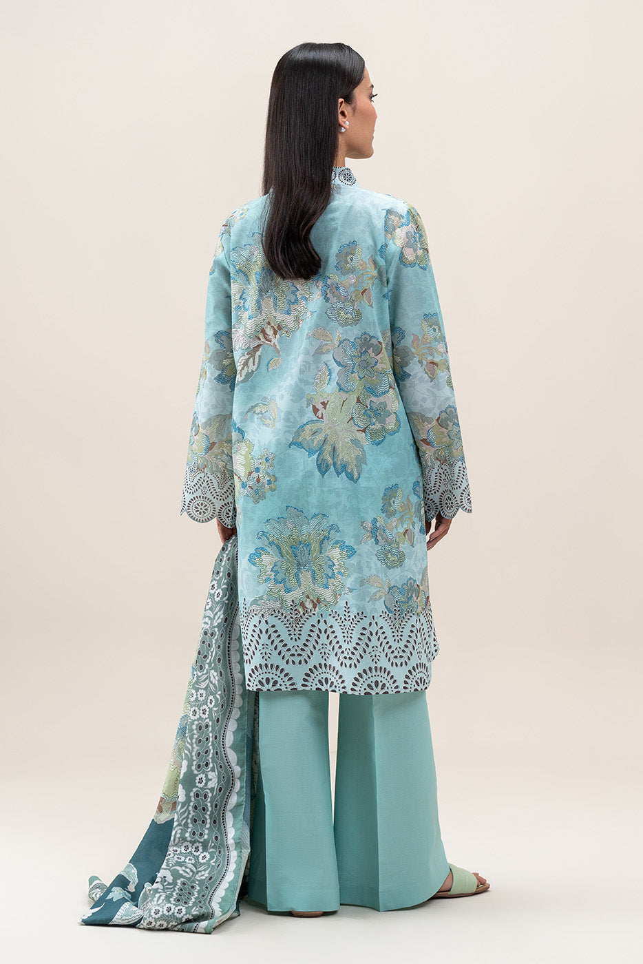 3 PIECE PRINTED LAWN SUIT-MULBERRY DRAFT (UNSTITCHED)