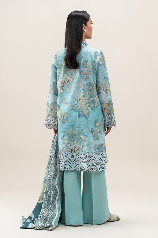 3 PIECE PRINTED LAWN SUIT-MULBERRY DRAFT (UNSTITCHED)