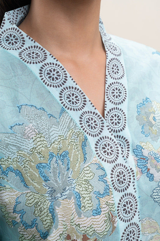 3 PIECE PRINTED LAWN SUIT-MULBERRY DRAFT (UNSTITCHED)