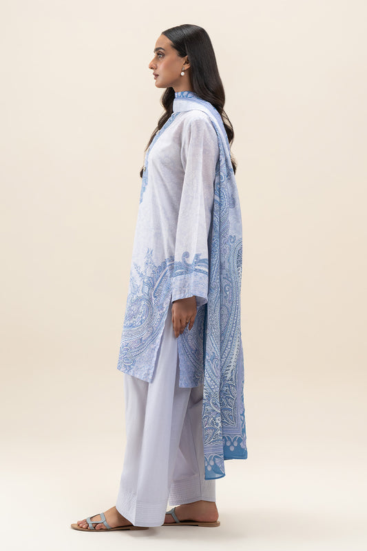 3 PIECE PRINTED LAWN SUIT-ANTIQUE PAISLEY (UNSTITCHED)