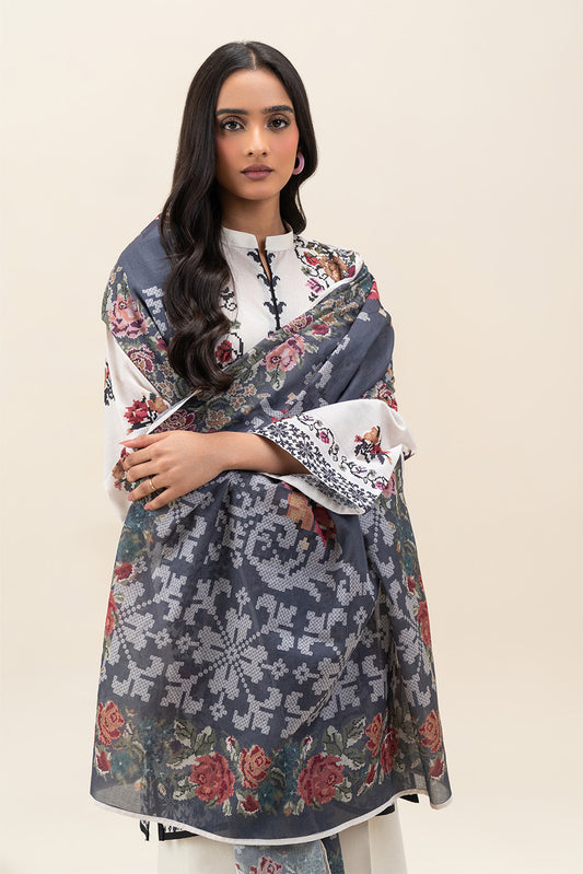 3 PIECE PRINTED LAWN SUIT-PETAL PARADISE (UNSTITCHED)