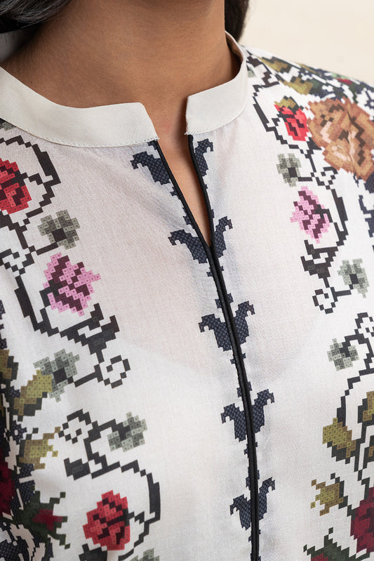 3 PIECE PRINTED LAWN SUIT-PETAL PARADISE (UNSTITCHED)