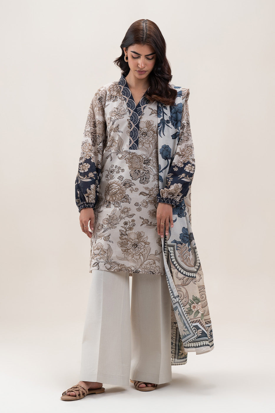 3 PIECE PRINTED LAWN SUIT-VERDANT SMOKE (UNSTITCHED)