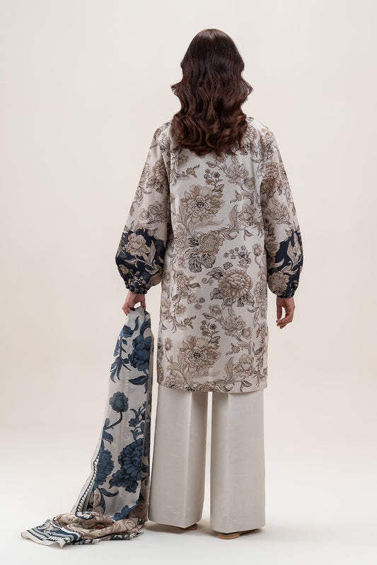 3 PIECE PRINTED LAWN SUIT-VERDANT SMOKE (UNSTITCHED)