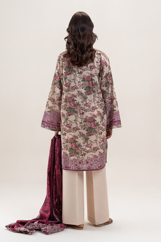 3 PIECE PRINTED LAWN SUIT-VINTAGE DREAM (UNSTITCHED)