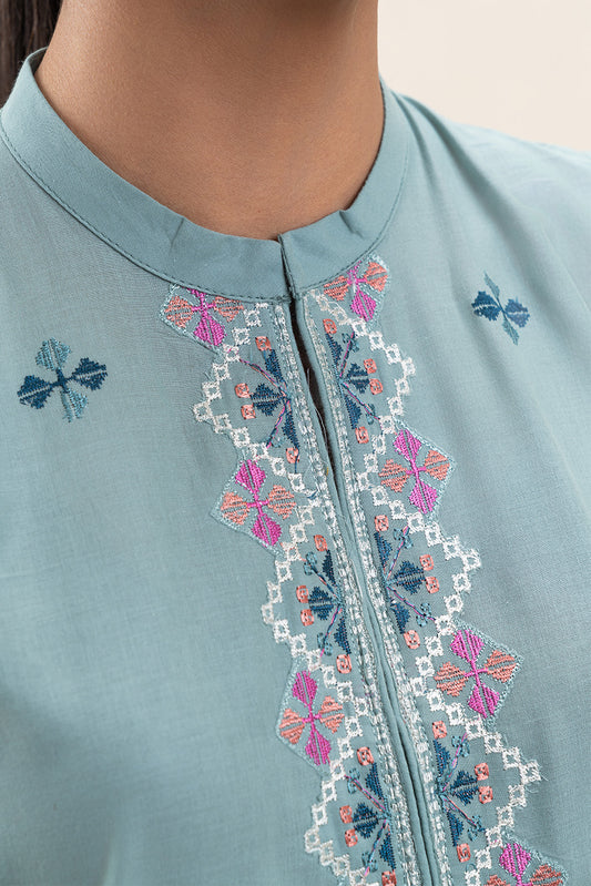 3 PIECE EMBROIDERED LAWN SUT-MINT GLINT (UNSTITCHED)