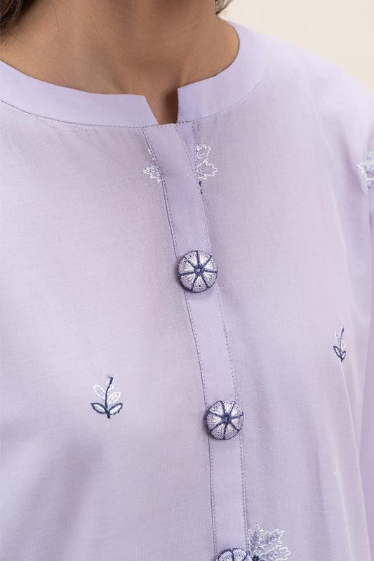 3 PIECE EMBROIDERED LAWN SUIT-LAVENDER WEFT (UNSTITCHED)