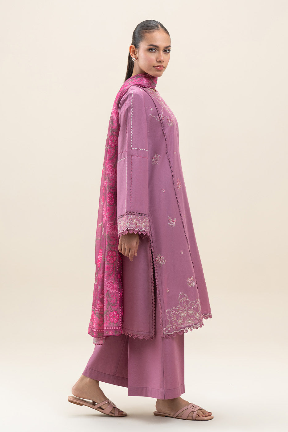 3 PIECE EMBROIDERED LAWN SUIT-MYSTIC ORCHID (UNSTITCHED)