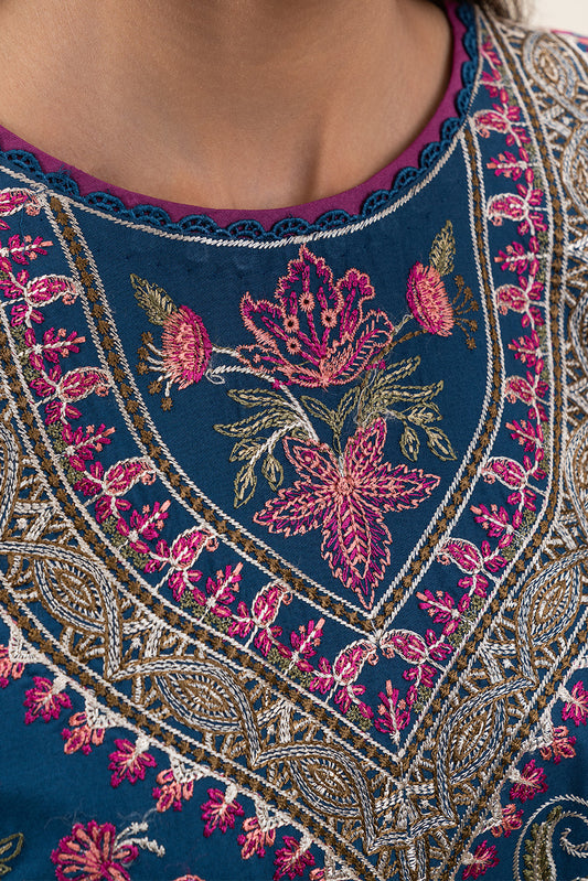 3 PIECE EMBROIDERED LAWN SUIT-CERULEAN DREAM (UNSTITCHED)