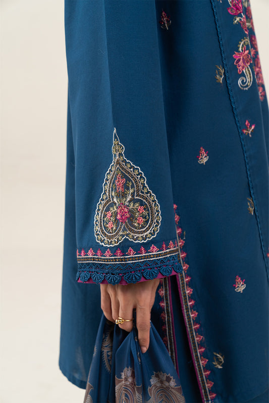3 PIECE EMBROIDERED LAWN SUIT-CERULEAN DREAM (UNSTITCHED)