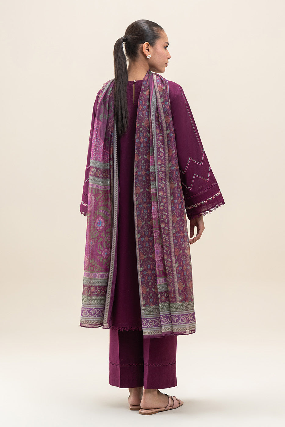 3 PIECE EMBROIDERED LAWN SUIT-MULBERRY STITCH (UNSTITCHED)
