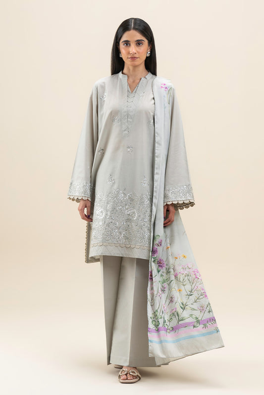 3 PIECE EMBROIDERED LAWN SUIT-STONE GRACE (UNSTITCHED)