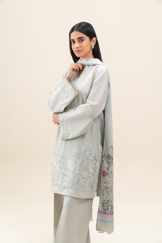3 PIECE EMBROIDERED LAWN SUIT-STONE GRACE (UNSTITCHED)