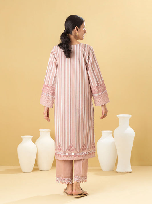 1 PIECE - PRINTED LAWN SHIRT - DUSKY PINK MORBAGH SU_22   