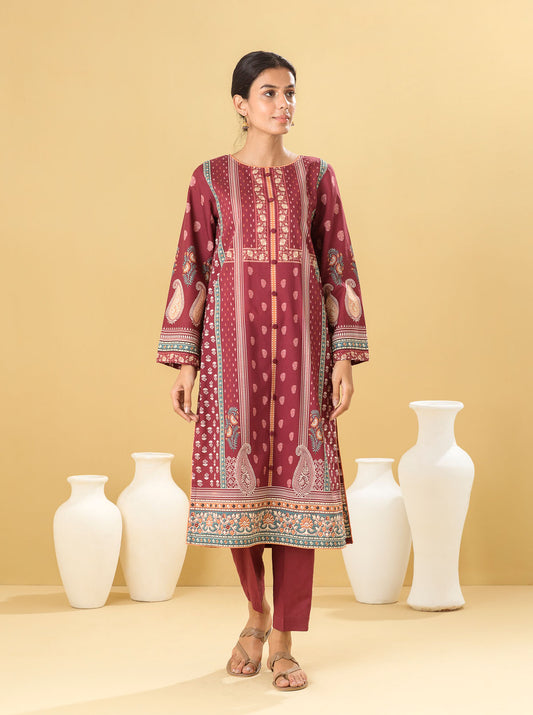 1 PIECE - PRINTED LAWN SHIRT - ETHNIC OBSESSION MORBAGH SU_22   